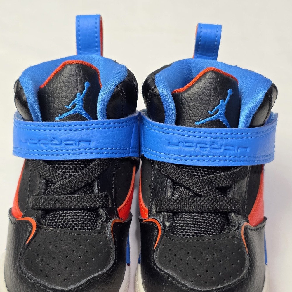 Jordan Flight 45 High Shoes TD Toddler Size 4C Black Blue Red 599903-027 Baby - Picture 7 of 11